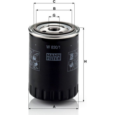 Ölfilter W 830/1 Ölfilter W 830/1