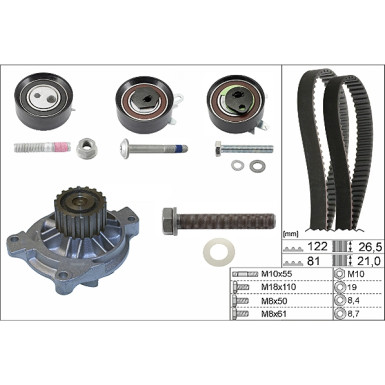 INA Wasserpumpe + Zahnriemensatz 530 0484 31