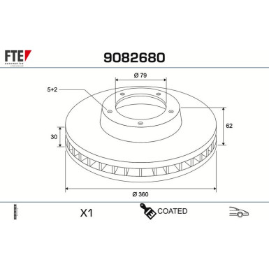 Bremsscheibe 9082680 Bremsscheibe 9082680