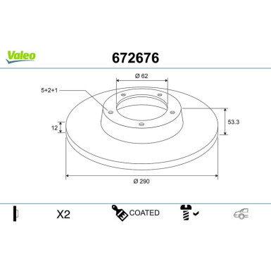 Bremsscheibe 672676 Bremsscheibe 672676