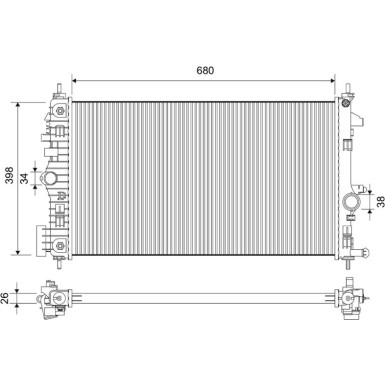 Kühler, Motorkühlung 701775 Kühler, Motorkühlung 701775