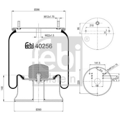 FEBI BILSTEIN 40256 Federbalg, Luftfederung