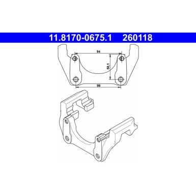 Halter, Bremssattel 11.8170-0675.1