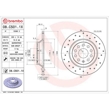 Bremsscheibe 08.C501.1X