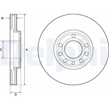 Delphi Bremsscheibe BG3713C Delphi Bremsscheibe BG3713C