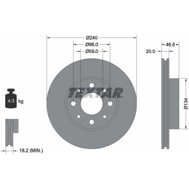 Bremsscheibe 92090300 Bremsscheibe 92090300