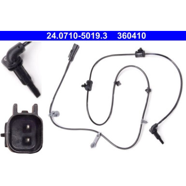 Sensor, Raddrehzahl 24.0710-5019.3 Sensor, Raddrehzahl 24.0710-5019.3