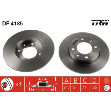 TRW Bremsscheibe DF4185