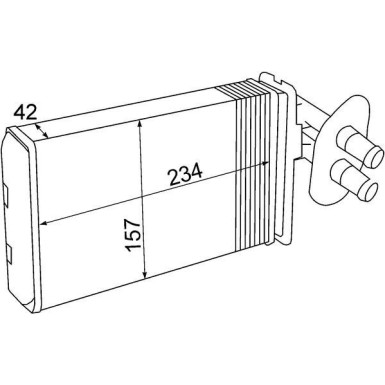 Mahle Wärmetauscher, Innenraumheizung BEHR AH 69 000S