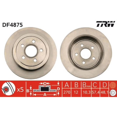 Bremsscheibe DF4875 Bremsscheibe DF4875