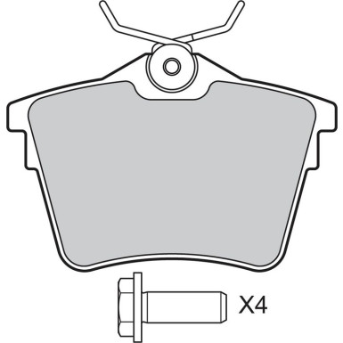 Valeo Bremsbelagsatz, Scheibenbremse 598664