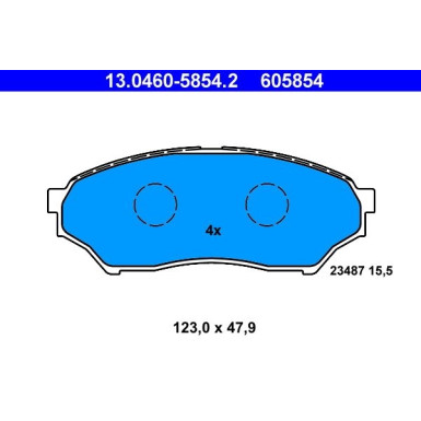 Bremsbelagsatz, Scheibenbremse 13.0460-5854.2 Bremsbelagsatz, Scheibenbremse 13.0460-5854.2