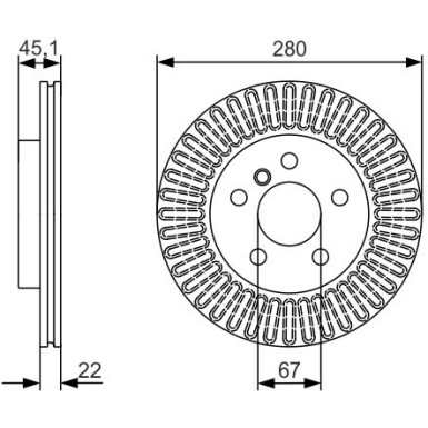 BOSCH Bremsscheibe 0 986 479 C97