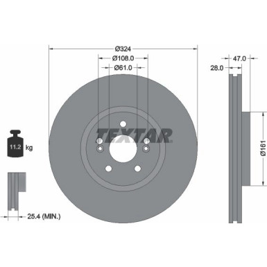 Textar Bremsscheibe PRO+ 92119405