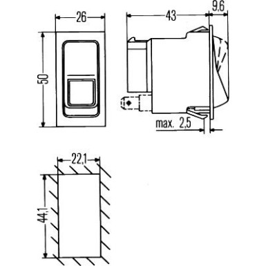 Warnblinkschalter 6HH 004 570-491 Warnblinkschalter 6HH 004 570-491