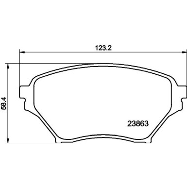 Hella Bremsbelagsatz, Scheibenbremse 8DB 355 010-261