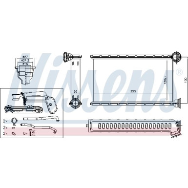 Nissens Wärmetauscher, Innenraumheizung 71165