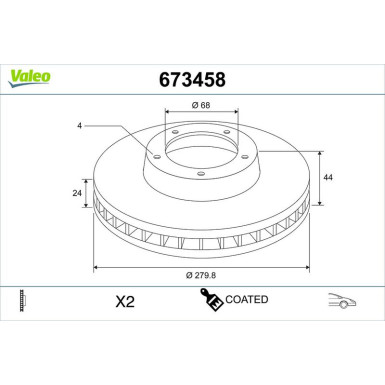 Bremsscheibe 673458 Bremsscheibe 673458