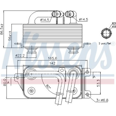 Nissens Ölkühler, Automatikgetriebe FIRST FIT 90623