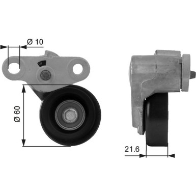 Gates Spannrolle, Keilrippenriemen DriveAlign™ T38159