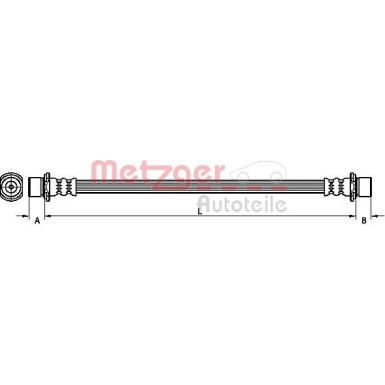 Metzger Bremsschlauch 4110788