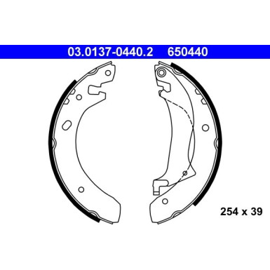 ATE Bremsbackensatz 03.0137-0440.2 ATE Bremsbackensatz 03.0137-0440.2