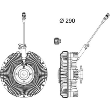 Mahle Kupplung, Kühlerlüfter BEHR Premium Line CFC 197 000P