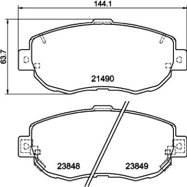 Bremsbelagsatz, Scheibenbremse 8DB 355 010-151 Bremsbelagsatz, Scheibenbremse 8DB 355 010-151