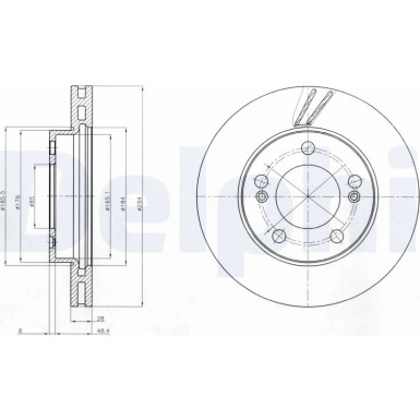 Delphi Bremsscheibe BG4206 Delphi Bremsscheibe BG4206