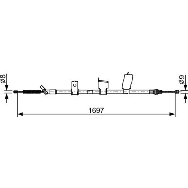 BOSCH Seilzug, Feststellbremse 1 987 482 627 BOSCH Seilzug, Feststellbremse 1 987 482 627