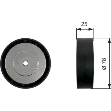 Umlenk-/Führungsrolle, Keilrippenriemen T36450 Umlenk-/Führungsrolle, Keilrippenriemen T36450