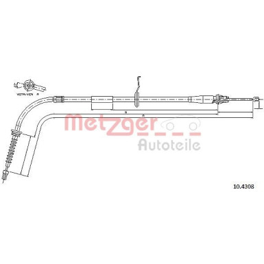 Metzger Seilzug, Feststellbremse 10.4308