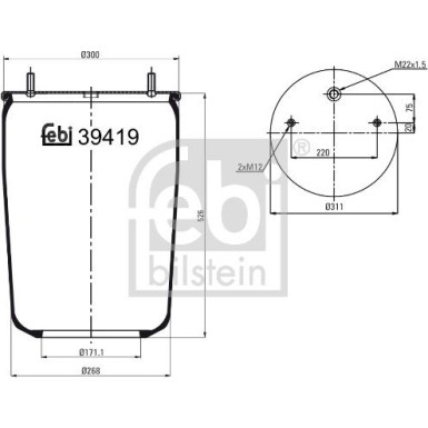 FEBI BILSTEIN 39419 Federbalg, Luftfederung