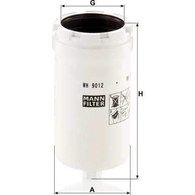 Filter, Arbeitshydraulik WH 9012