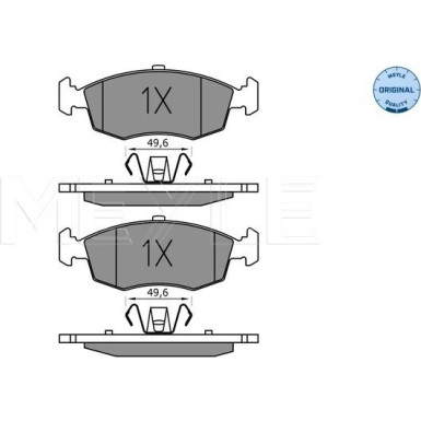Meyle Bremsbelagsatz, Scheibenbremse MEYLE-ORIGINAL: True to OE 025 253 2317