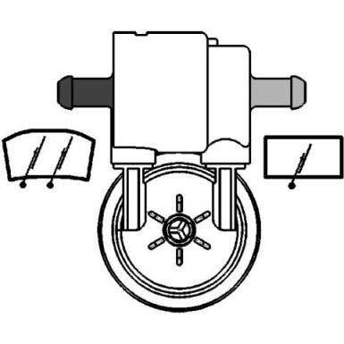Hella Waschwasserpumpe, Scheibenreinigung 8TW 005 206-031