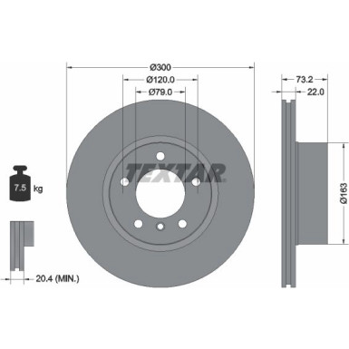 Textar Bremsscheibe PRO+ 92238505 Textar Bremsscheibe PRO+ 92238505