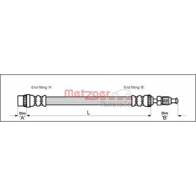 Metzger Bremsschlauch 4114712