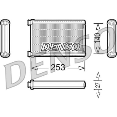 Denso Wärmetauscher, Innenraumheizung DRR05005
