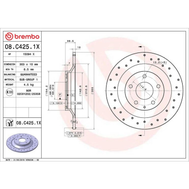 Bremsscheibe 08.C425.1X Bremsscheibe 08.C425.1X