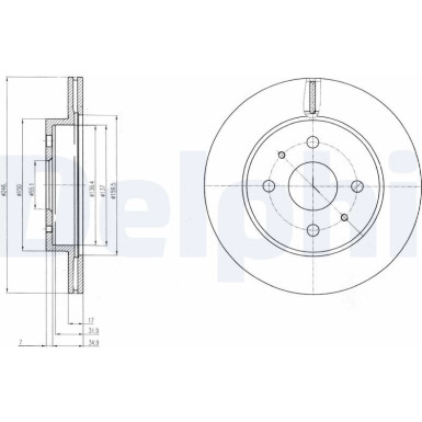 Delphi Bremsscheibe BG4128