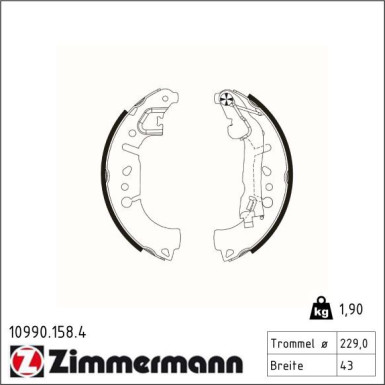 Bremsbackensatz 10990.158.4 Bremsbackensatz 10990.158.4