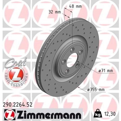 Zimmermann Bremsscheibe SPORT Z 290.2264.52
