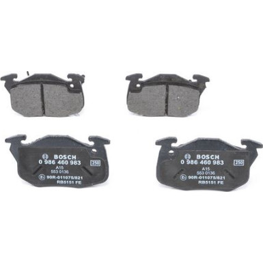 BOSCH Bremsbelagsatz, Scheibenbremse 0 986 460 983 BOSCH Bremsbelagsatz, Scheibenbremse 0 986 460 983