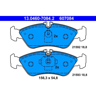 ATE Bremsbelagsatz, Scheibenbremse 13.0460-7084.2 ATE Bremsbelagsatz, Scheibenbremse 13.0460-7084.2