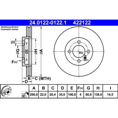Bremsscheibe 24.0122-0122.1