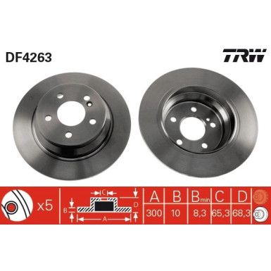 TRW Bremsscheibe DF4263 TRW Bremsscheibe DF4263