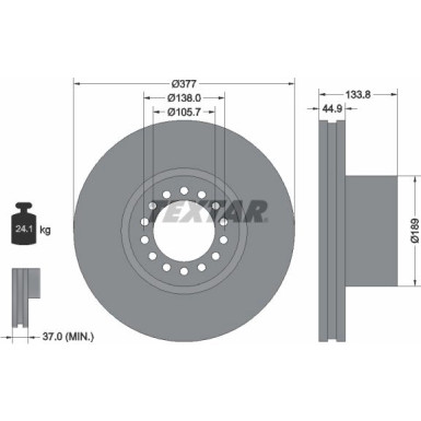 Textar Bremsscheibe 93101400