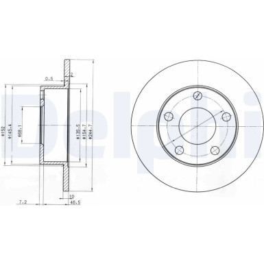 Delphi Bremsscheibe BG3382 Delphi Bremsscheibe BG3382
