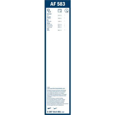 BOSCH AF 583 Scheibenwischer Aerofit 3 397 014 491 BOSCH AF 583 Scheibenwischer Aerofit 3 397 014 491